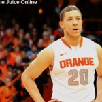 Syracuse G Brandon Triche watches a free throw