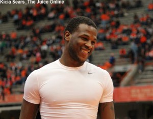Syracuse guard Dion Waiters smiles
