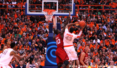James Southerland shoots in traffic against Louisville