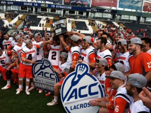 Syracuse captured its first ACC lacrosse title by holding off Duke 15-14 Sunday afternoon