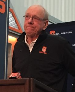 An emotional Jim Boeheim reacts to the death of Pearl Washington at age 52